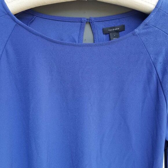 NWT Nordstroms Halogen Blue Peasant cut Top size Large - Picture 8 of 11